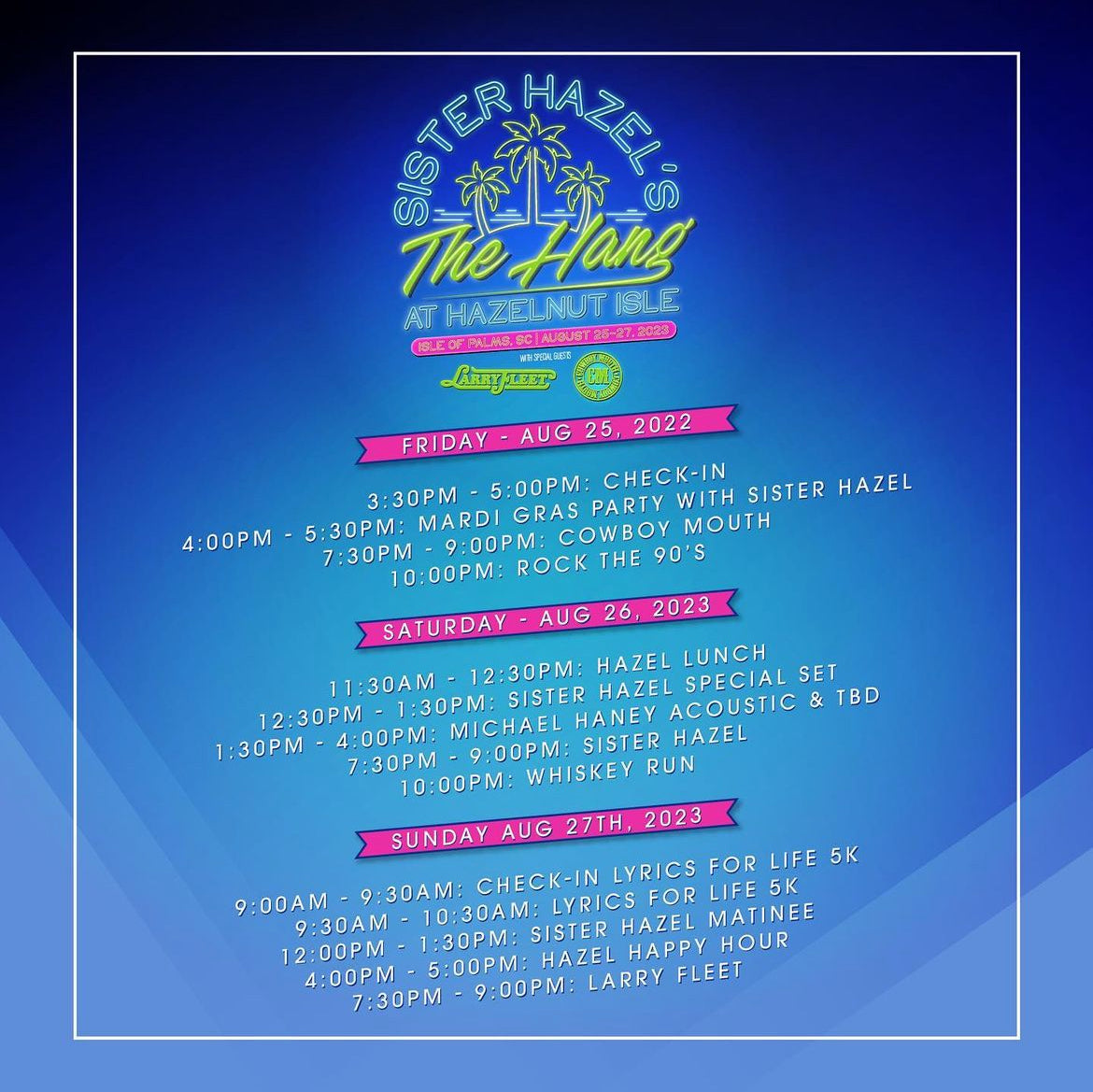 The Hang at Hazelnut Isle Schedule Announced