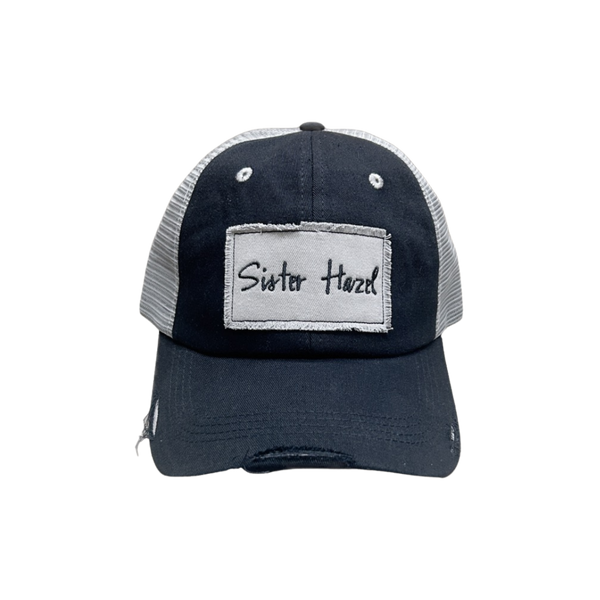 Sister Hazel Retro Logo Distressed Trucker Hat